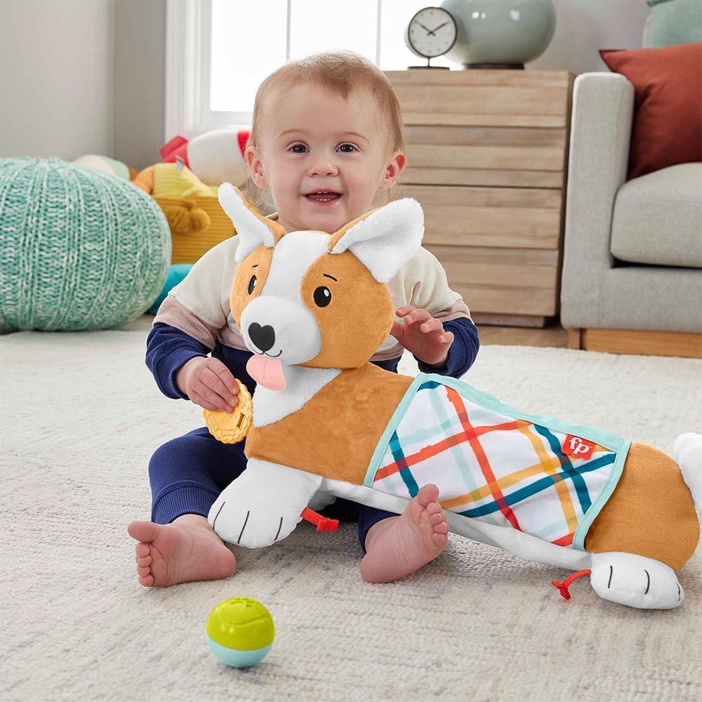 Fisher-Price – 4 в 1 Плюшена Бебешка възглавница за игра кученце - Image 2