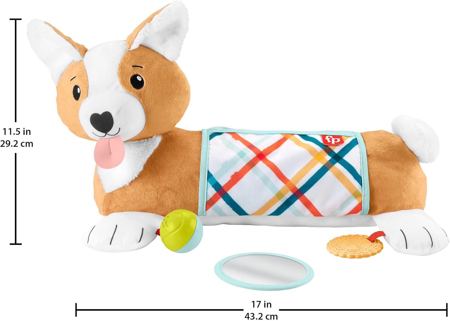 Fisher-Price – 4 в 1 Плюшена Бебешка възглавница за игра кученце - Image 6