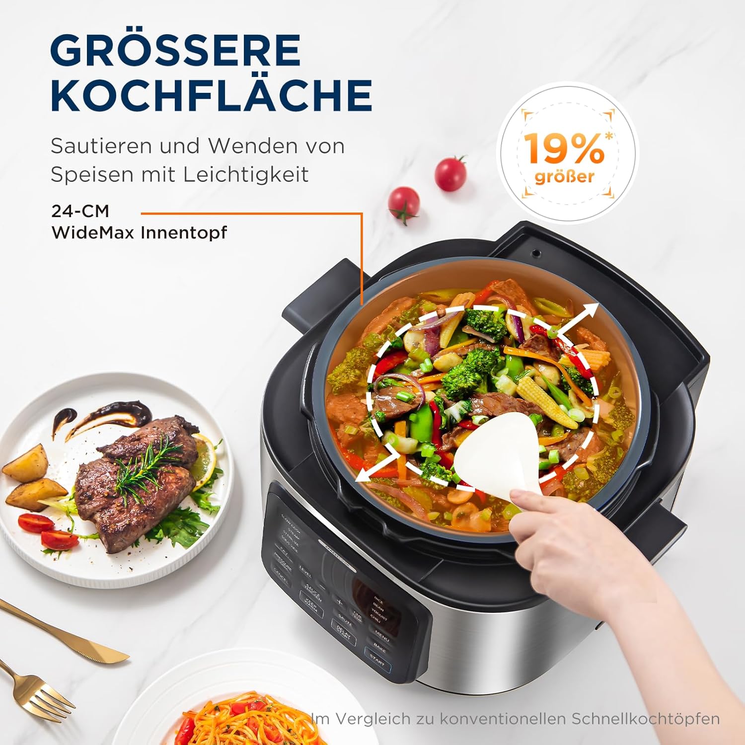 Mултикукър под налягане Midea MPC602SBMK Pressure Cooker 9-in-1 6L - Image 3