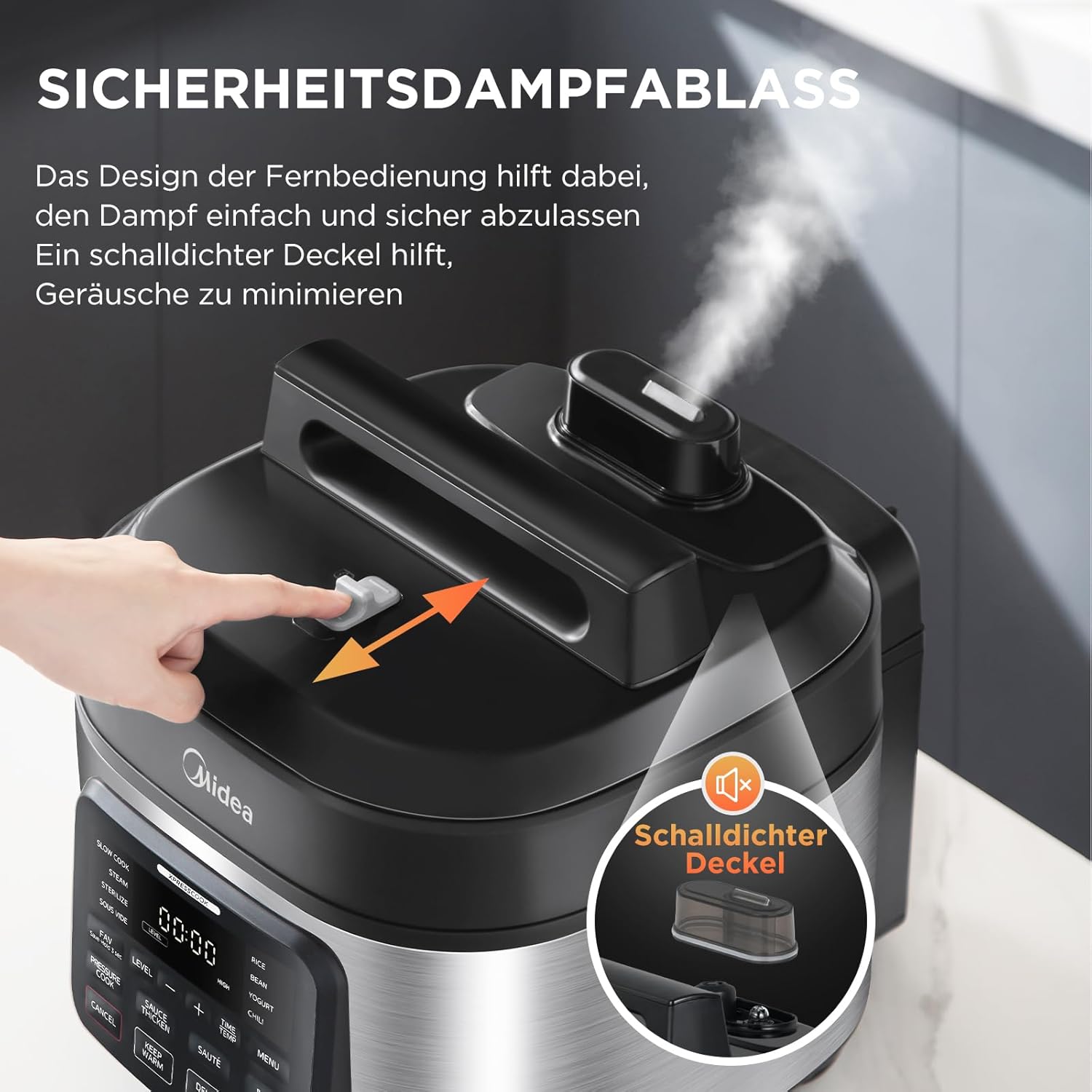 Mултикукър под налягане Midea MPC602SBMK Pressure Cooker 9-in-1 6L - Image 5