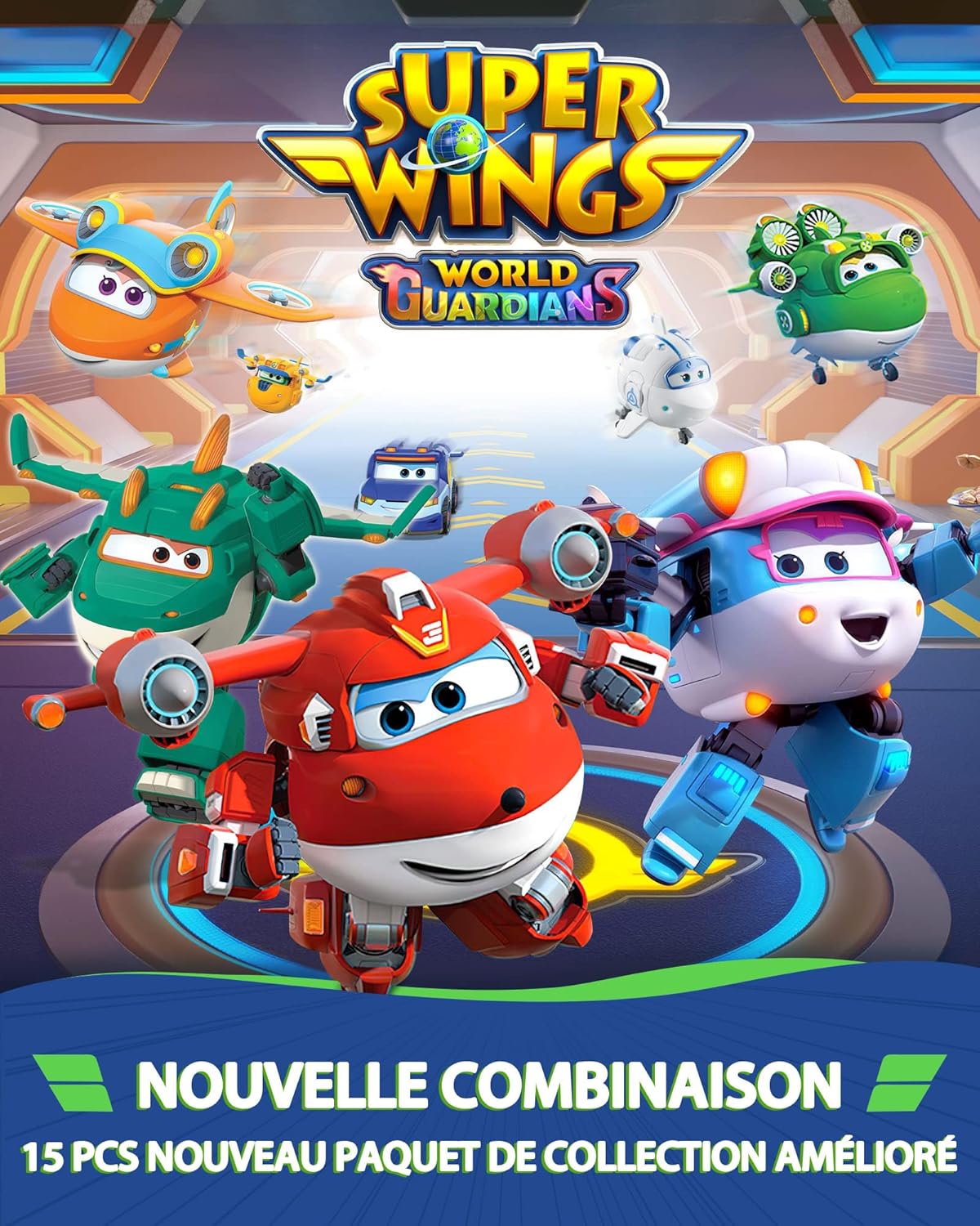 Super Wings Airport Crew Комплект 8 трансформиращи се робота - Image 4