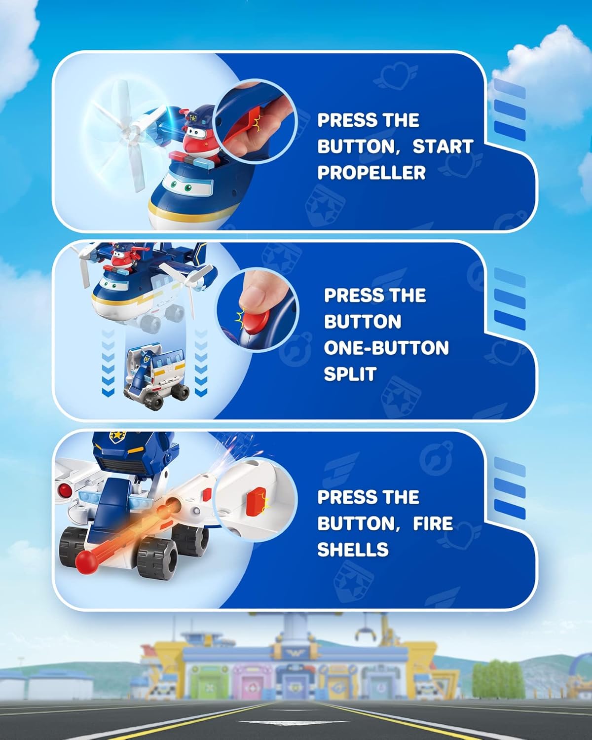 Super Wings Трансформиращ 2-in-1 Police Patroller - Image 4