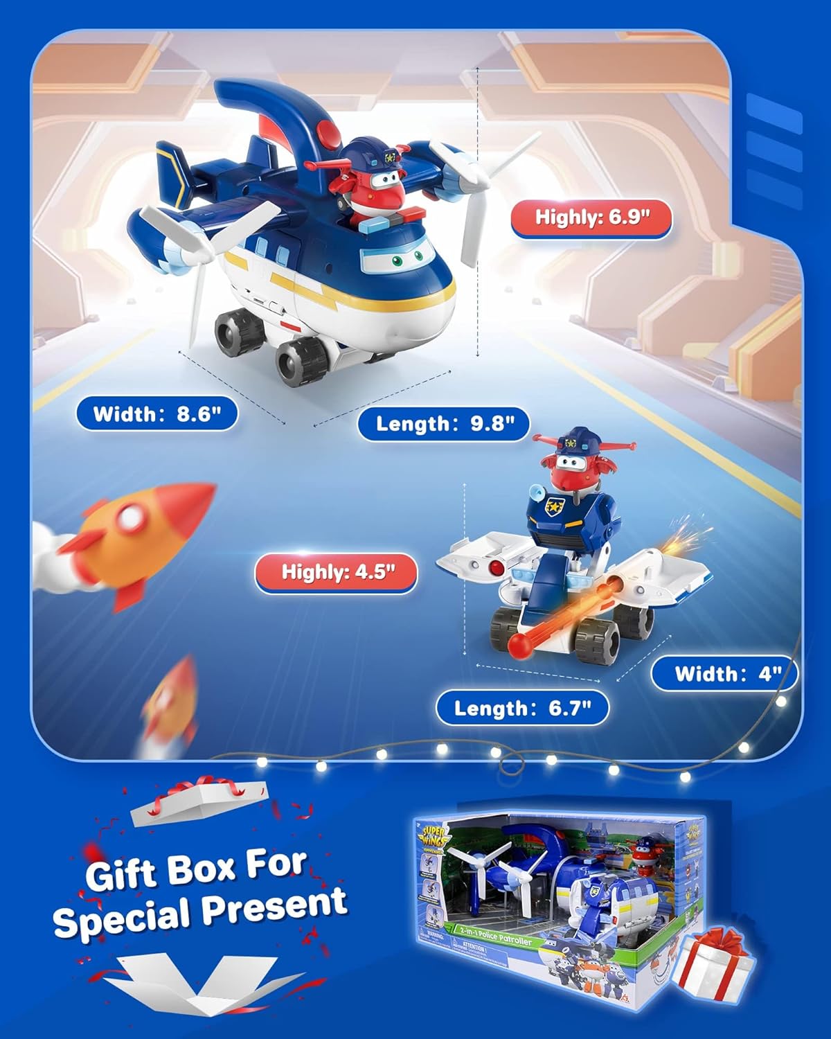 Super Wings Трансформиращ 2-in-1 Police Patroller - Image 5