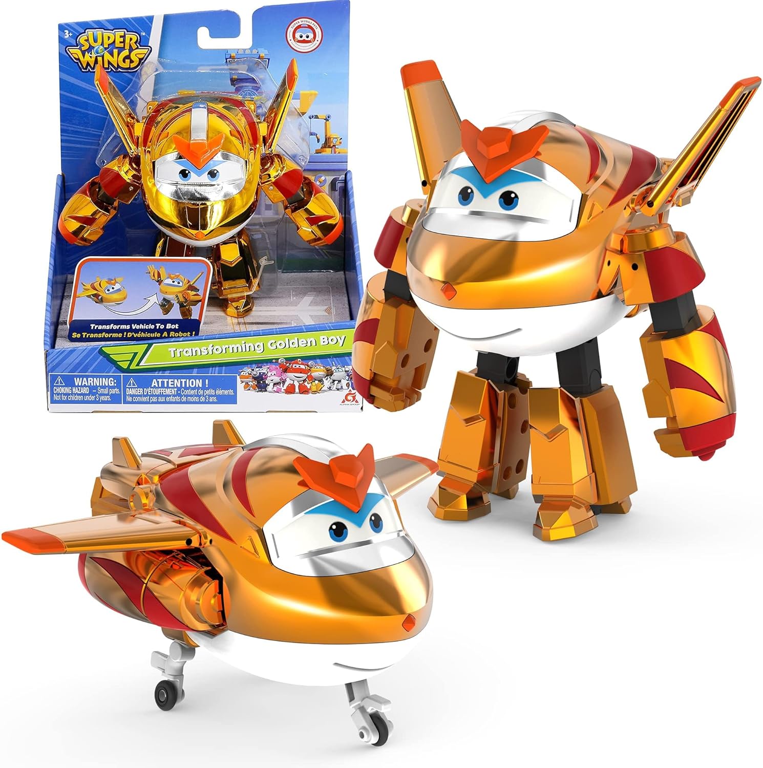 Super Wings Трансформиращ се Golden Boy Electric Heroes