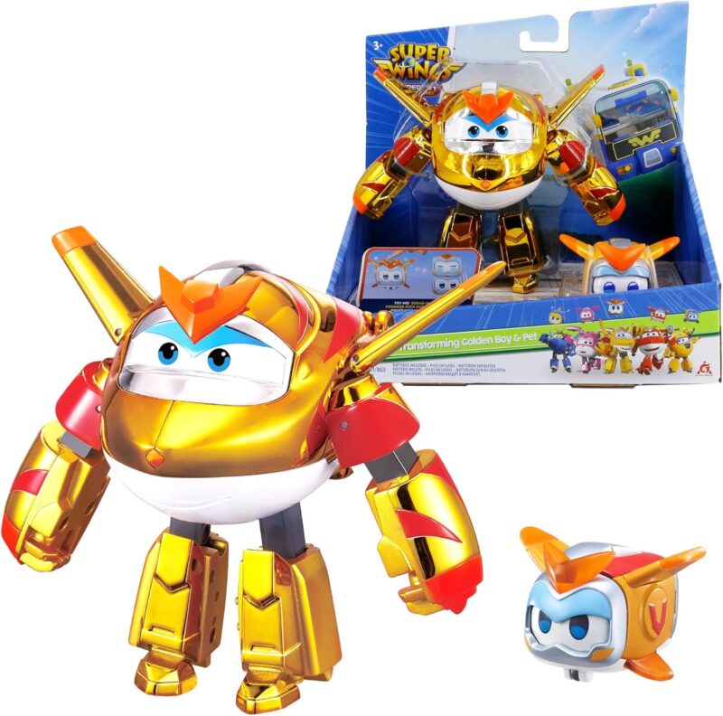 Super Wings Трансформиращ се Golden Boy Supercharge