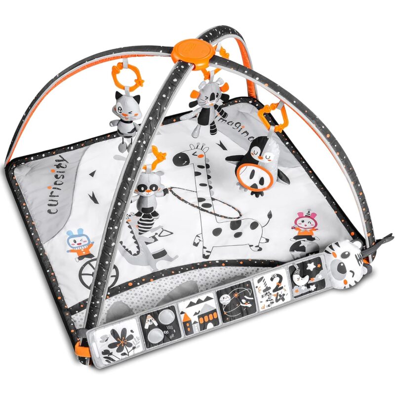 TUMAMA - Подложка за игра бебета с висящи меки играчки