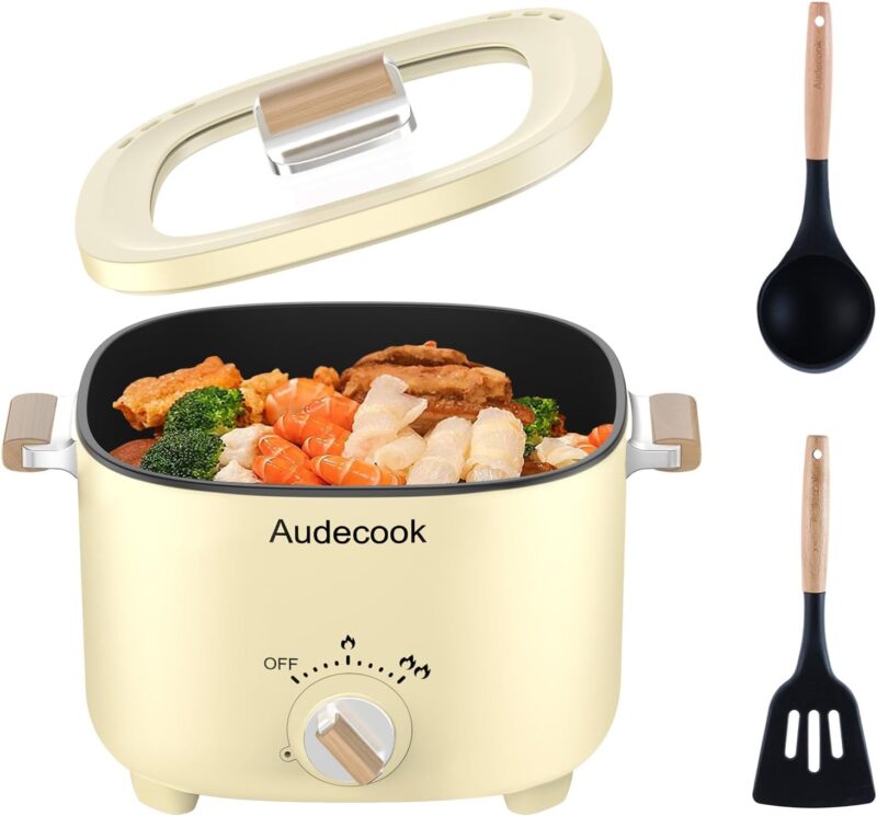 Електрическа тенджера Audecook Hot Pot 2.5L Beige