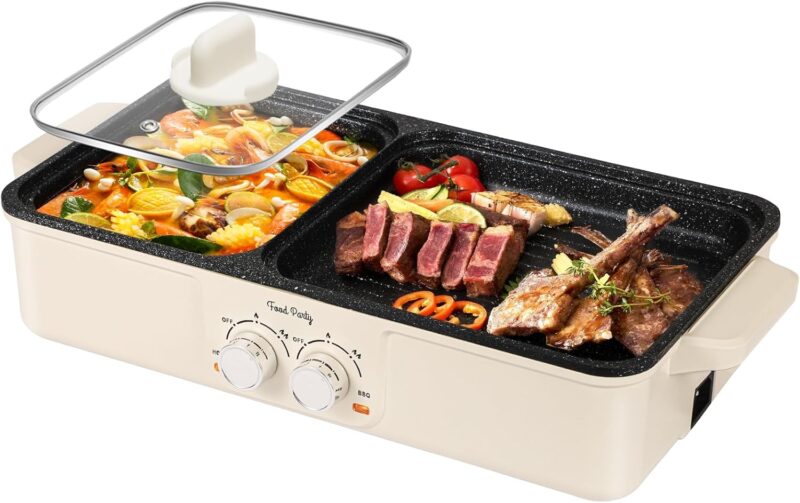 Електрическа тенджера и грил Food Party FPJ208 Hot Pot & BBQ Grill