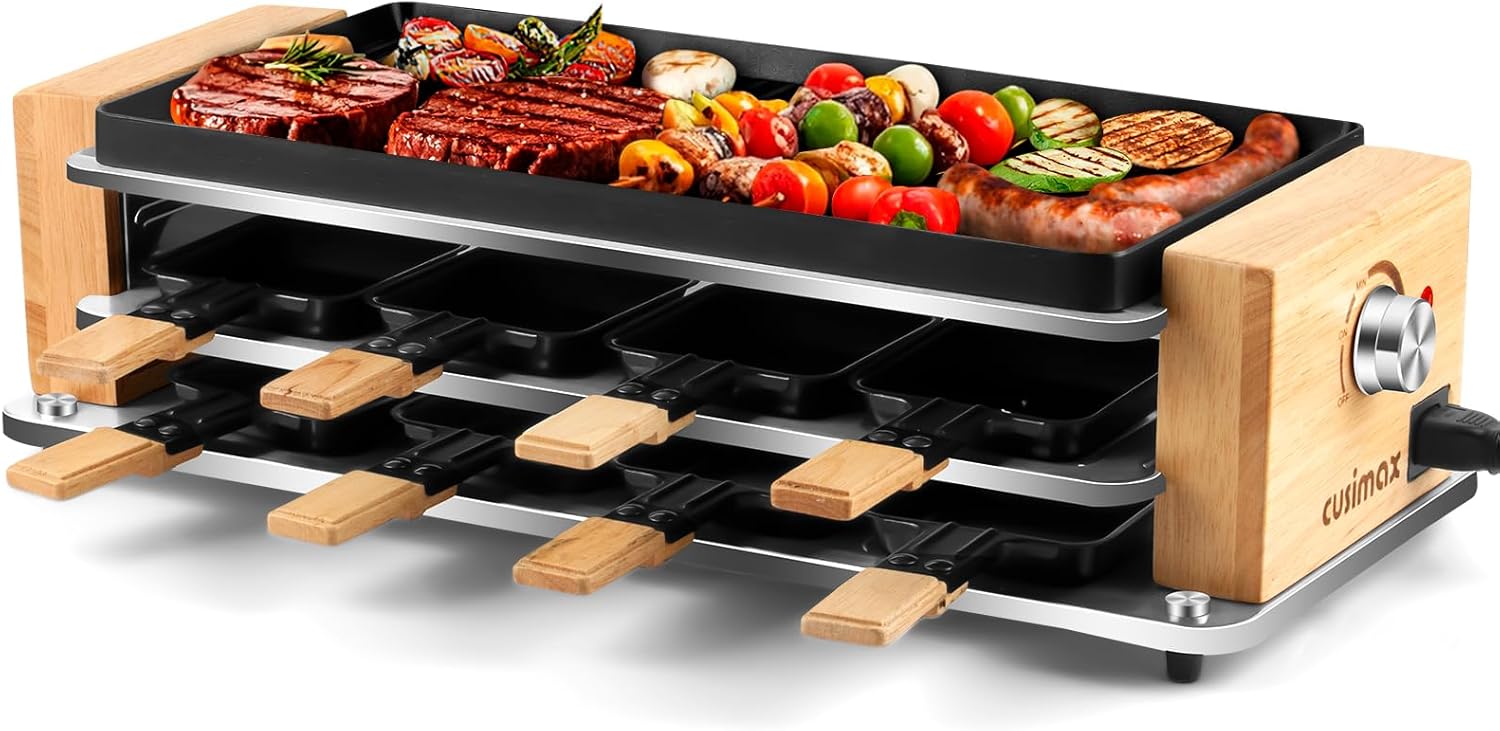 Електрически Грил CUSIMAX Wood Raclette Grill 950W