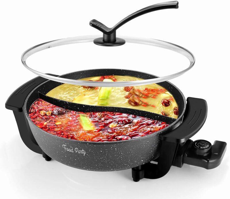 Електрически тенджера Food Party Double-Sided Electric Hot Pot 6L