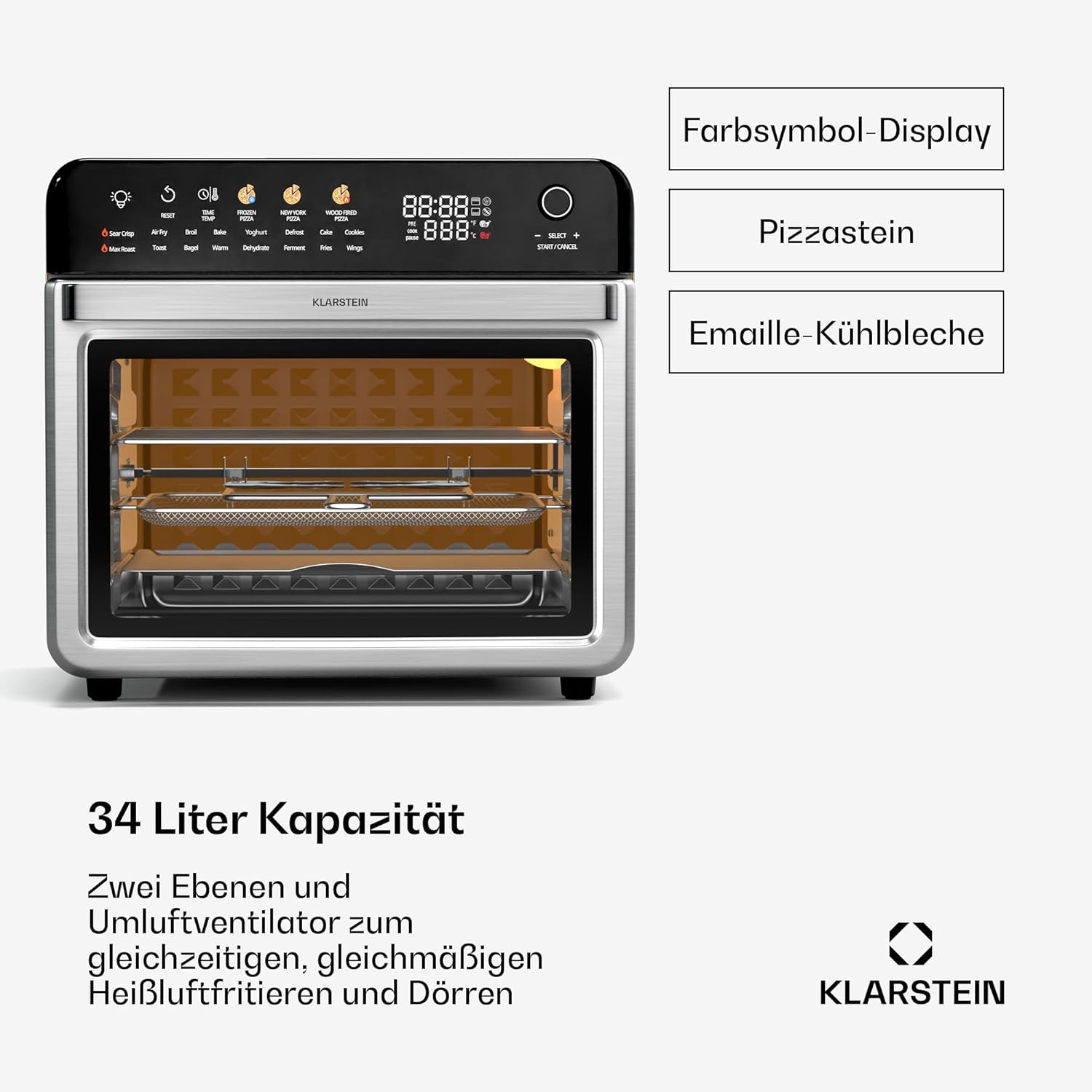 Еър Фрайър Klarstein AirGlaze Hot Air Fryer 34L - Image 2
