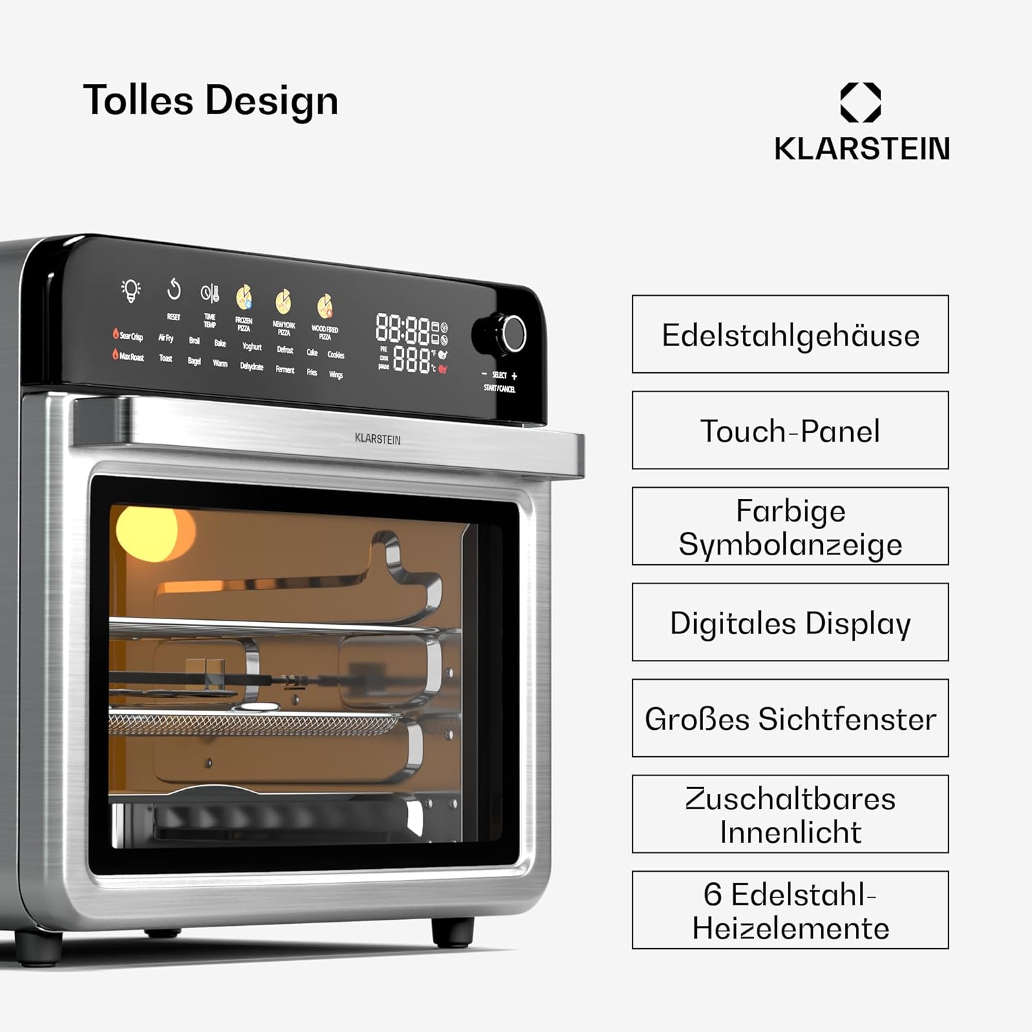 Еър Фрайър Klarstein AirGlaze Hot Air Fryer 34L - Image 4