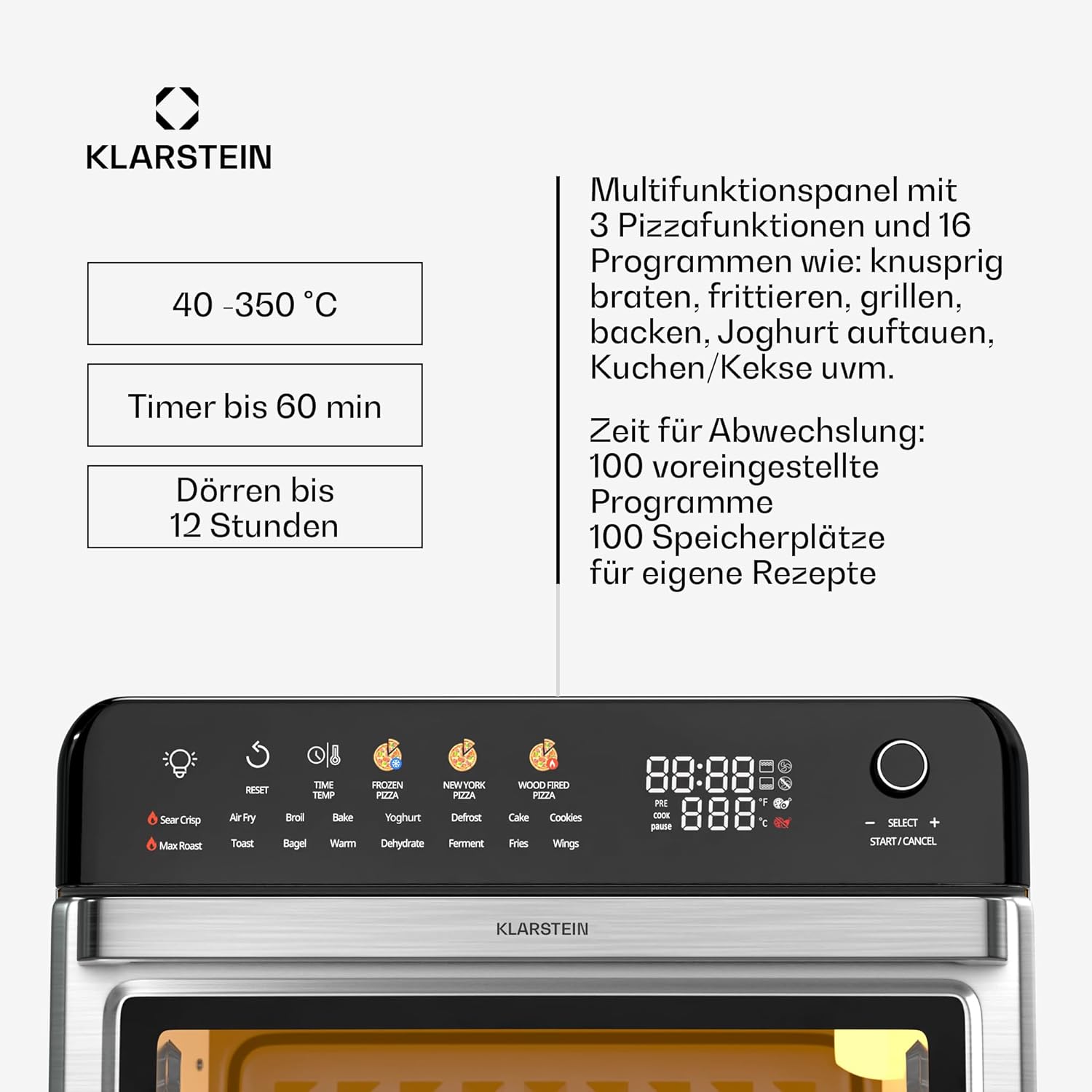 Еър Фрайър Klarstein AirGlaze Hot Air Fryer 34L - Image 5