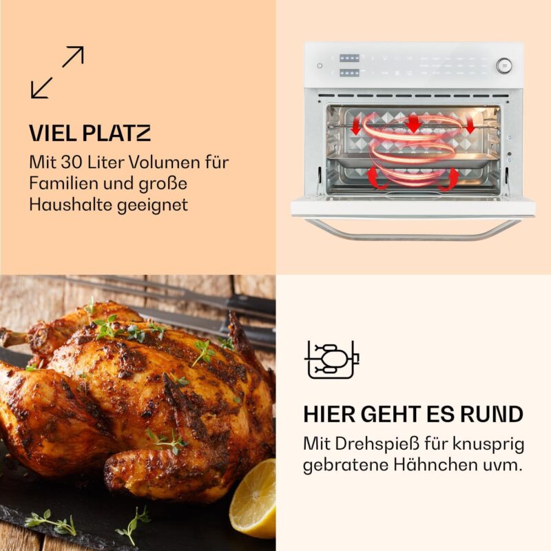 Еър Фрайър Klarstein Vigor Hot Air Fryer 30L White 4