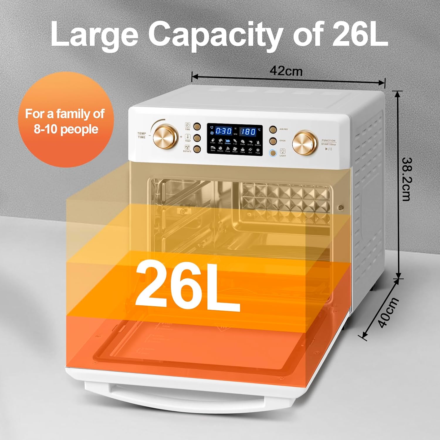 Еър Фрайър Llivekit 1LE0911 14-in-1 Hot Air Fryer 26L - Image 6