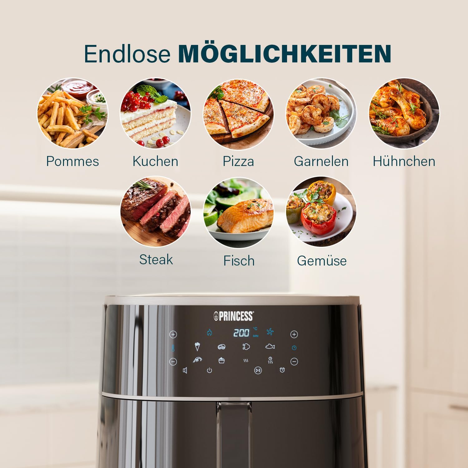 Еър Фрайър Princess Hot Air Fryer 6L - 182244 - Image 3