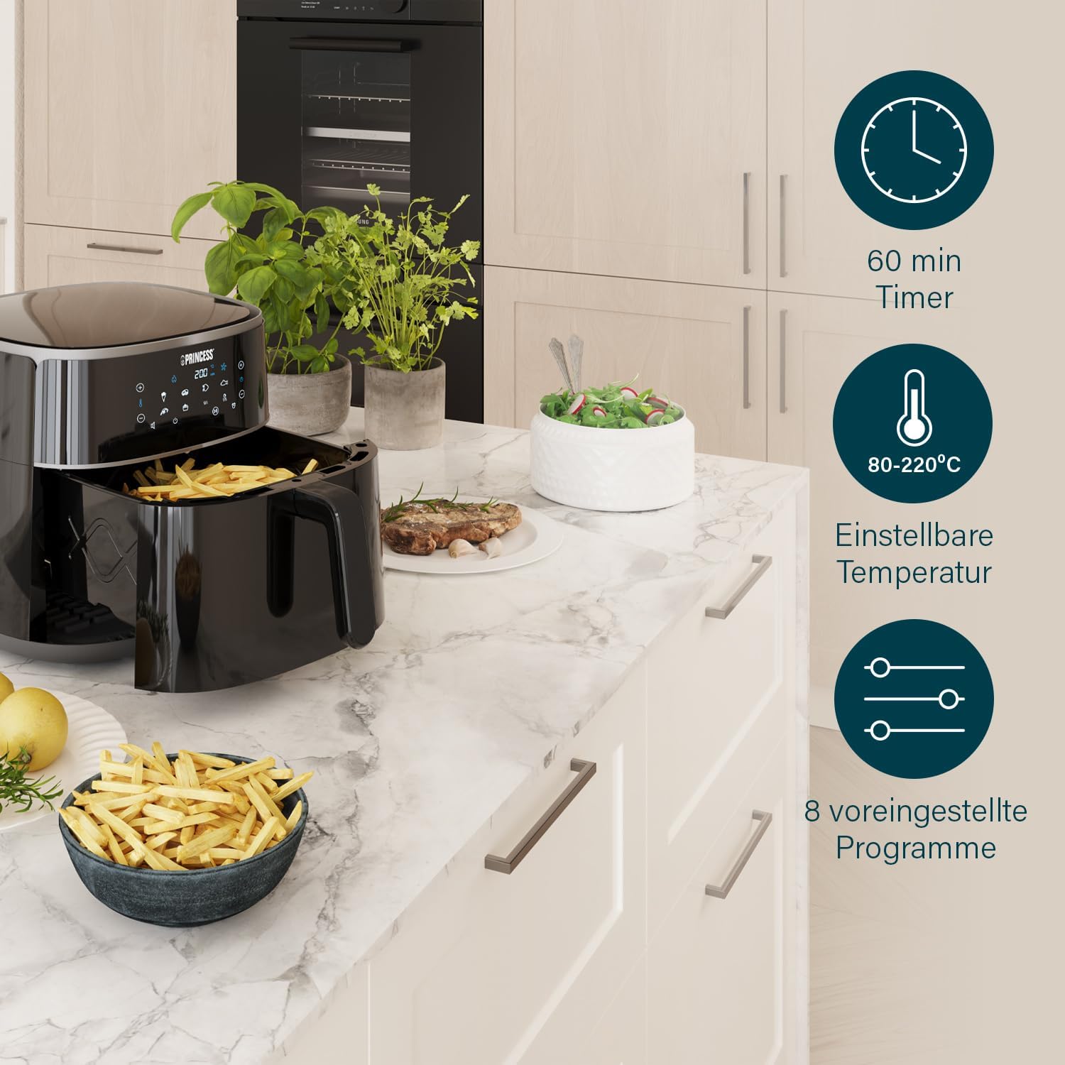 Еър Фрайър Princess Hot Air Fryer 6L - 182244 - Image 7