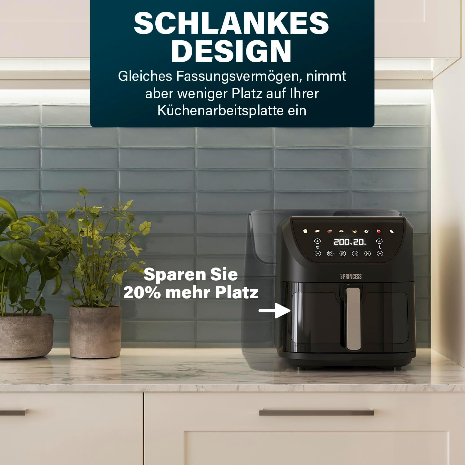 Еър Фрайър Princess SlimFry Hot Air Fryer 8L - 182258 - Image 3