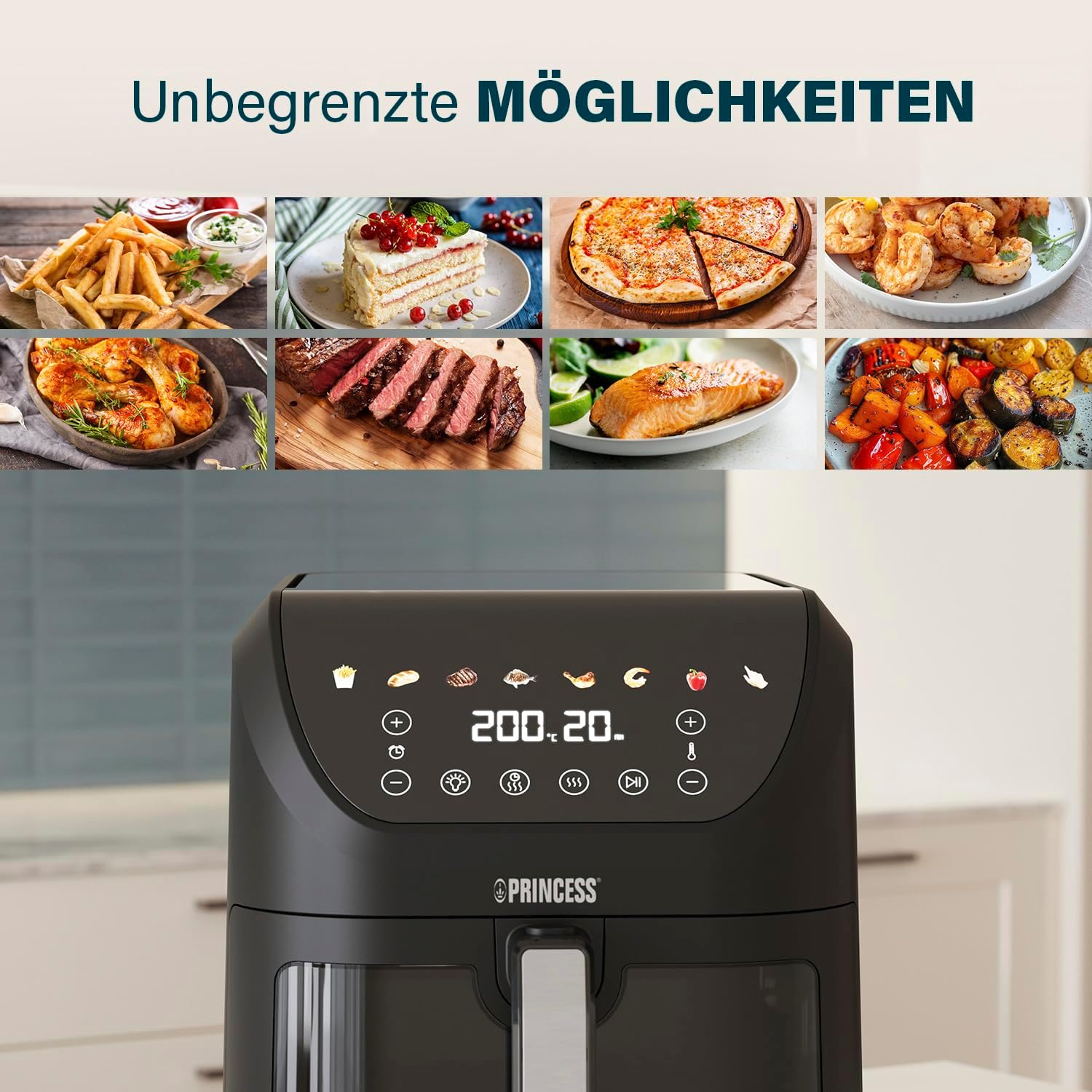 Еър Фрайър Princess SlimFry Hot Air Fryer 8L - 182258 - Image 5
