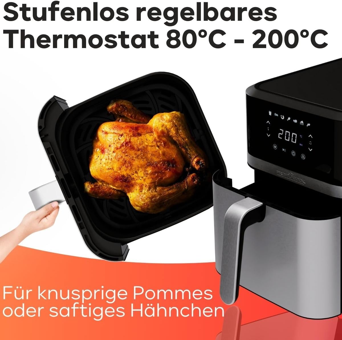 Еър Фрайър ProfiCook PC-FR1269H Hot Air Fryer 8L - Image 5