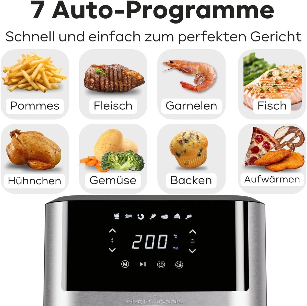 Еър Фрайър ProfiCook PC-FR1269H Hot Air Fryer 8L - Image 6
