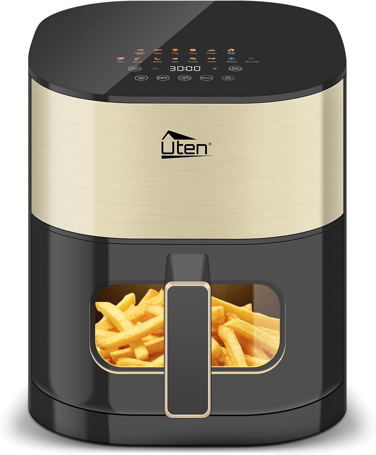 Еър Фрайър Uten E2400 Dual Blaze Hot Air Fryer 5.5L