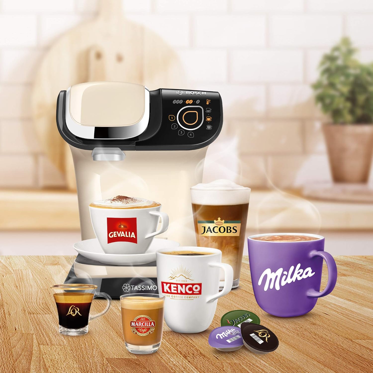 Кафемашина с капсули Bosch Tassimo My Way TAS6507 Capsule Machine Cream - Image 3