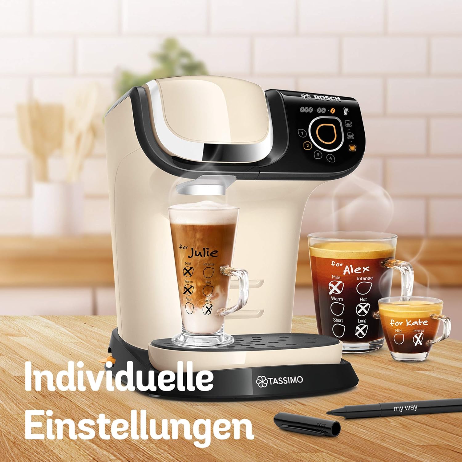 Кафемашина с капсули Bosch Tassimo My Way TAS6507 Capsule Machine Cream - Image 5