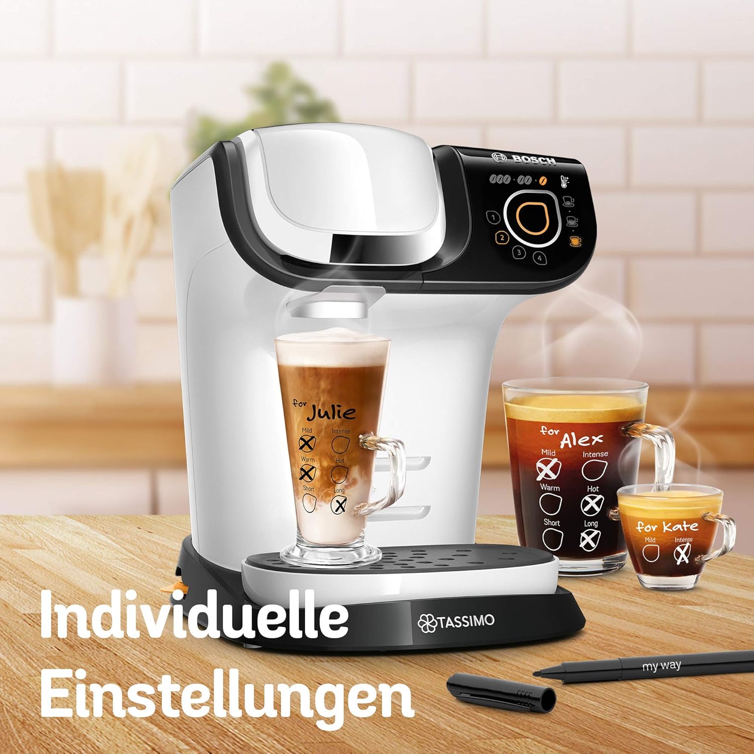 Кафемашина с капсули Bosch Tassimo My Way TAS6507 Capsule Machine White - Image 5