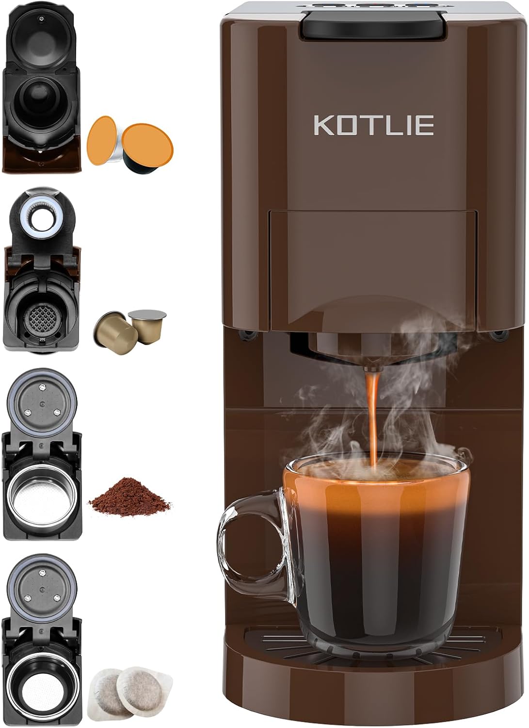 Кафемашина с капсули KOTLIE 513K 4-in-1 Capsule Machine Brown