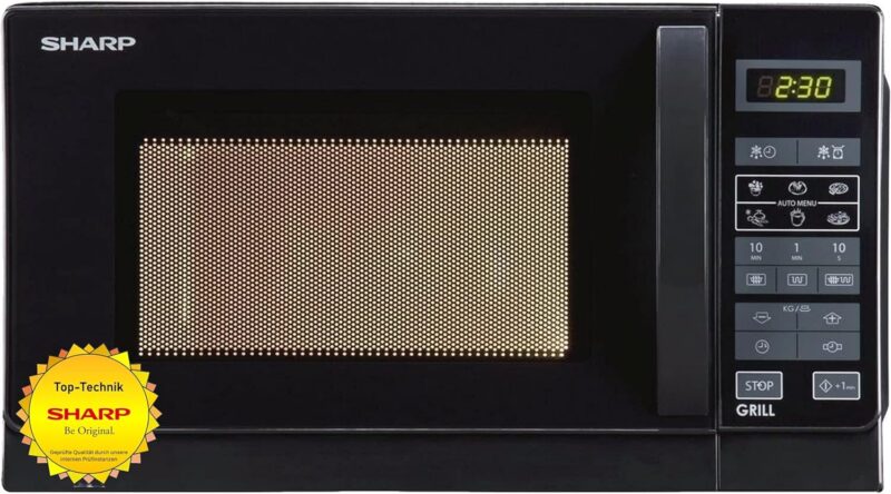 Микровълнова с грил Sharp R-642 20L Black