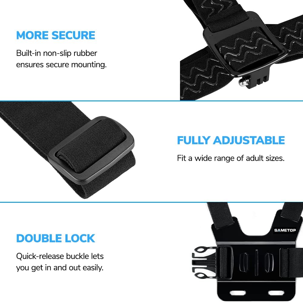 Ремък за гърди Sametop Universal за DJI Osmo Action 4 Pocket 3 Creator Insta360 GoPro - Image 2