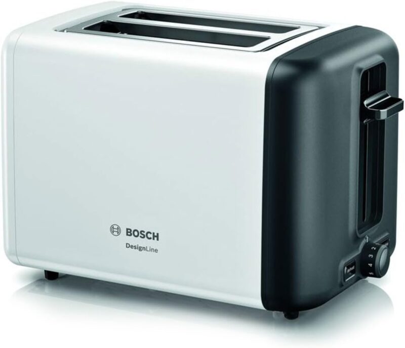 Тостер Bosch DesignLine TAT3P420 Toaster 7 нива 2 слота за тост White