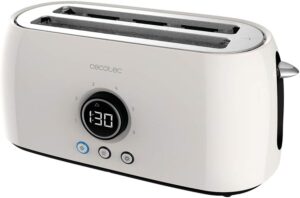 Тостер Cecotec ClassicToast 15000 LED Long Slot 6 нива 2 слота за тост Beige