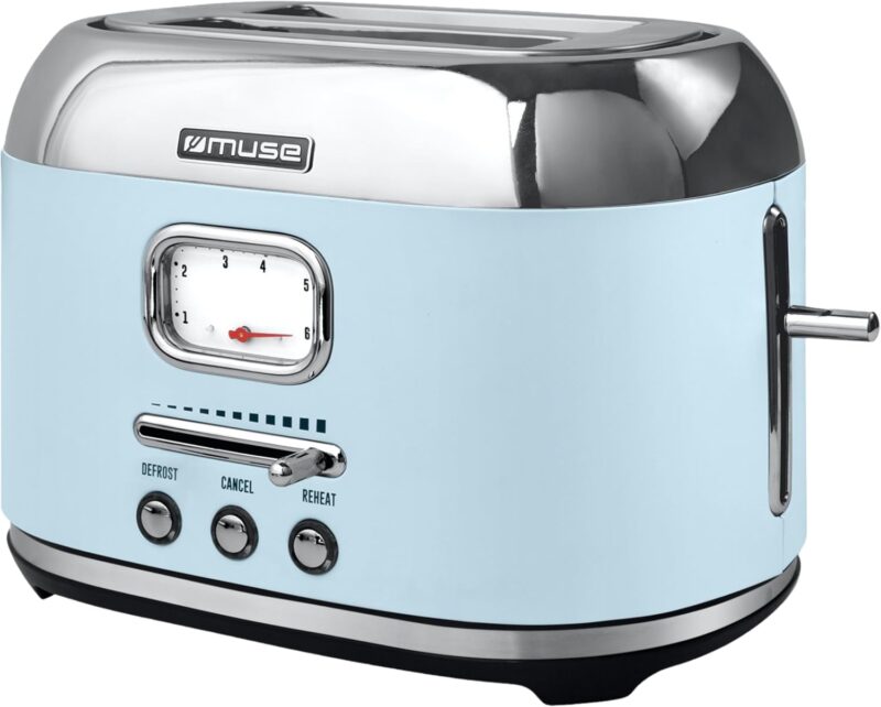 Тостер Muse Retro MS-120 6 нива 2 слота за тост Pastel Blue