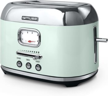 Тостер Muse Retro MS-120 6 нива 2 слота за тост Pastel Green