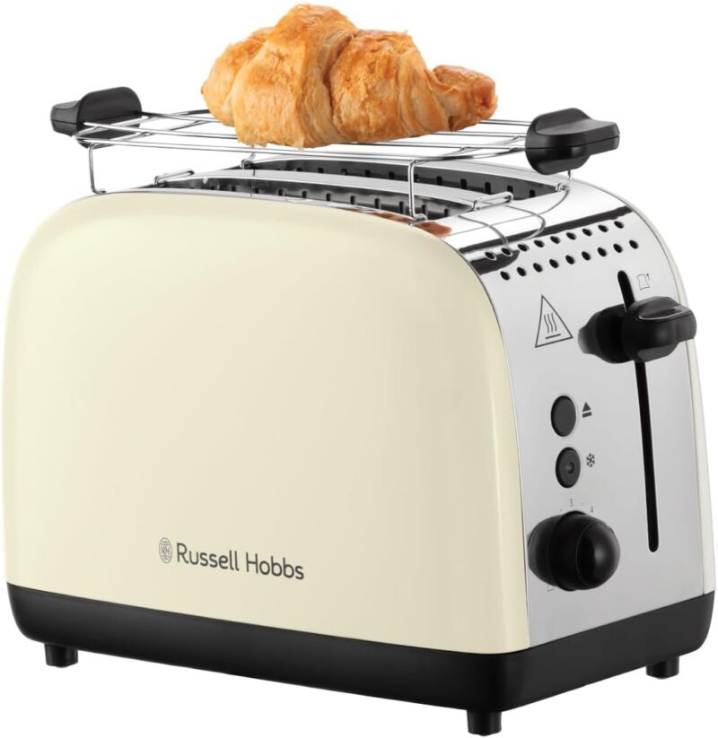 Тостер Russell Hobbs Toaster Colours Plus 6 нива 2 слота за тост Cream