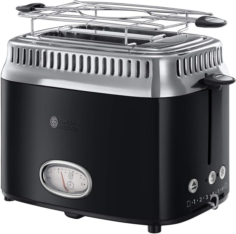 Тостер Russell Hobbs Toaster Retro 6 нива 2 слота за тост Black