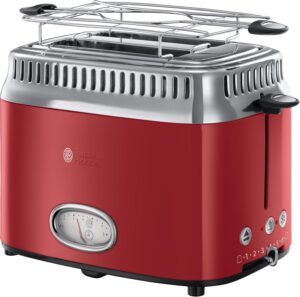 Тостер Russell Hobbs Toaster Retro 6 нива 2 слота за тост Red