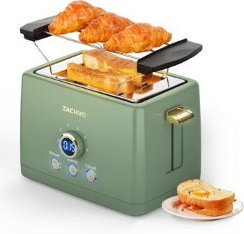 Тостер ZACHVO Classic Toaster 6 нива 2 слота за тост Green