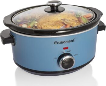 Уред за бавно готвене Eamoment Slow Cooker 3.5L Blue