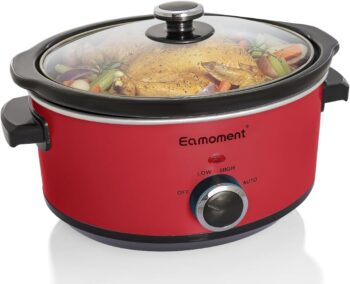 Уред за бавно готвене Eamoment Slow Cooker 3.5L Red