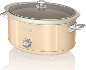 Уред за бавно готвене Swan Retro Slow Cooker 6.5L Cream