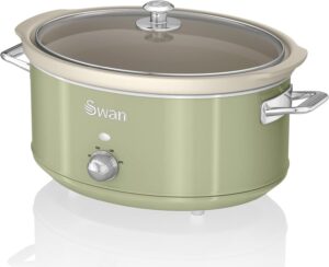 Уред за бавно готвене Swan Retro Slow Cooker 6.5L Green