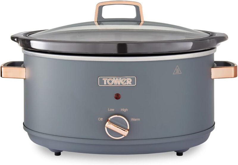 Уред за бавно готвене Tower T16043GRY Cavaletto Slow Cooker 6.5L Grey