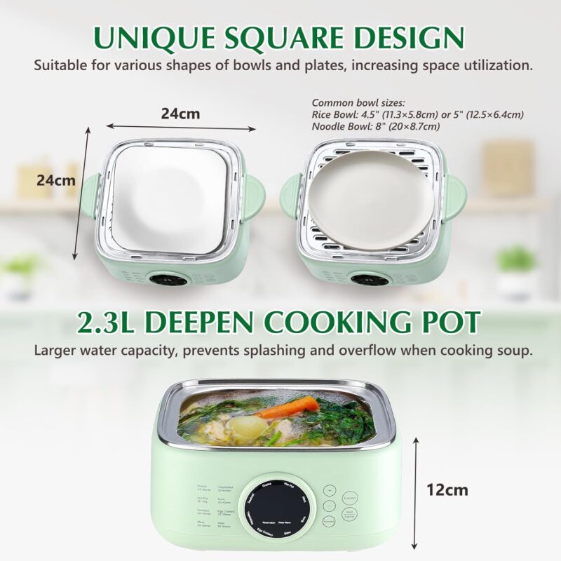 Уред за готвене на пара Skyehomo Electric Steamer 1000W 9.3L 4