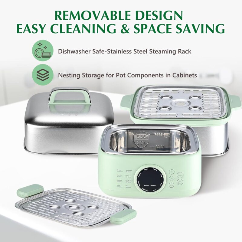 Уред за готвене на пара Skyehomo Electric Steamer 1000W 9.3L 7