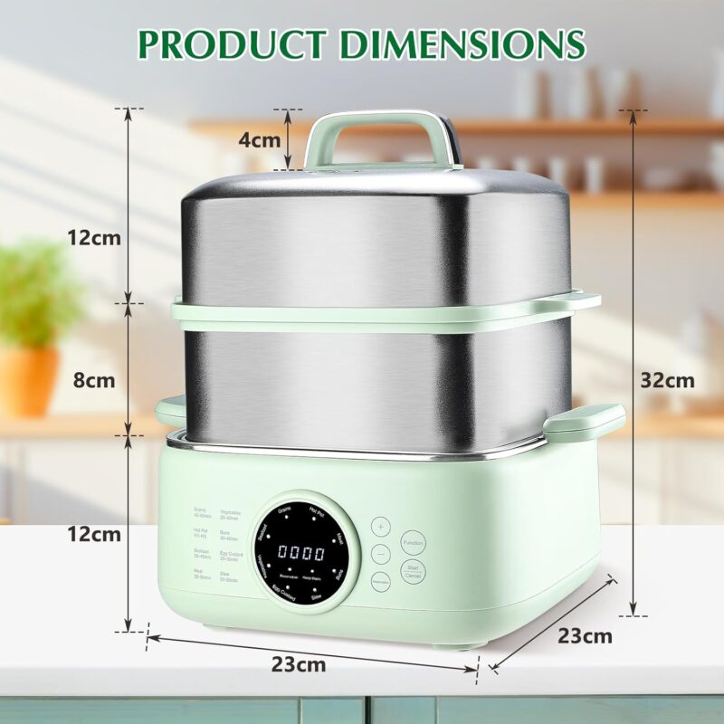 Уред за готвене на пара Skyehomo Electric Steamer 1000W 9.3L 8