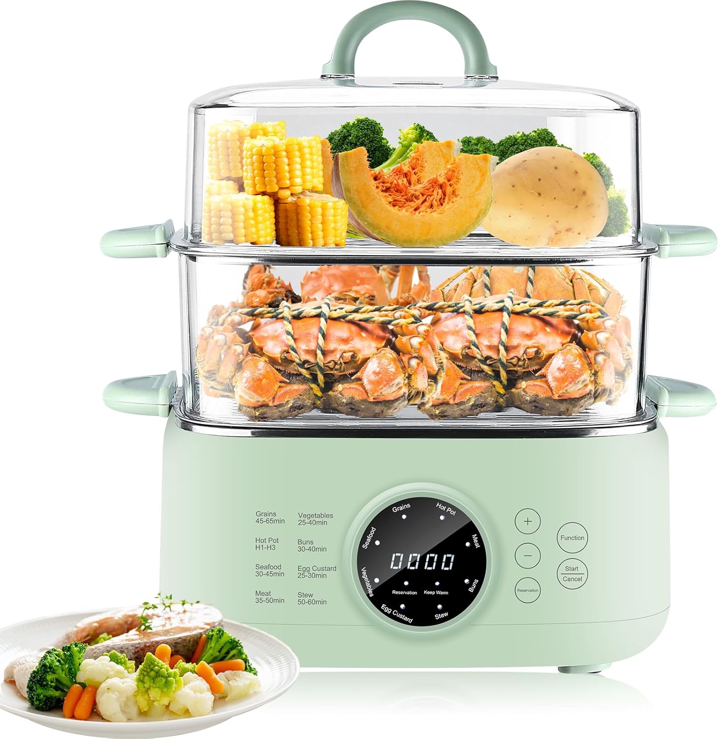 Уред за готвене на пара Skyehomo Electric Steamer PC 1000W 9.3L