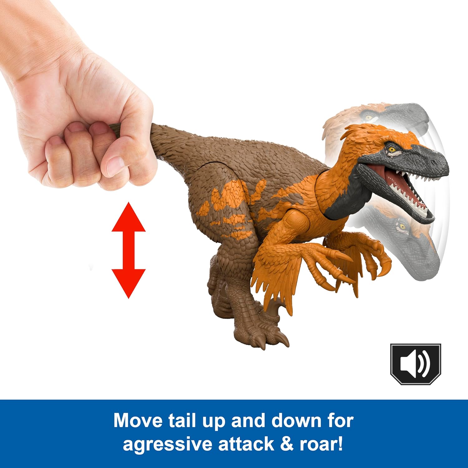 Mattel Jurassic World Rebirth - Динозавър Ютараптор - Image 2